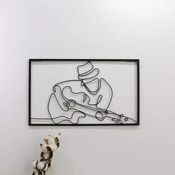 Modern_Minimalist_Continuous_Line_Art_Wall_Frame_-_Musician_With_Guitar