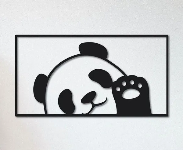 Panda_Wall_Art_-_Decorative_Metal_Wall_Frame