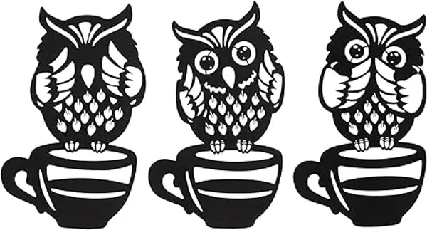 Set_Of_3_Owls_On_Coffee_Cups_Metal_Wall_Art_Decoration