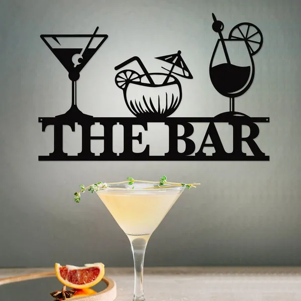 The_Bar_-_Metal_Wall_Decor_Sign_With_Cocktail_Glasses_Design