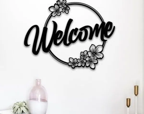 Welcome_Sign_Metal_Wall_Decor_With_Floral_Accents