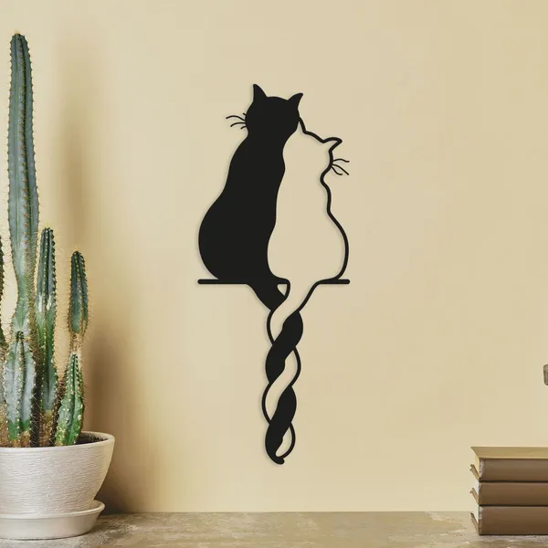 Decorative_Metal_Cat_Wall_Art_-_Silhouette_Design_With_Twisted_Tail