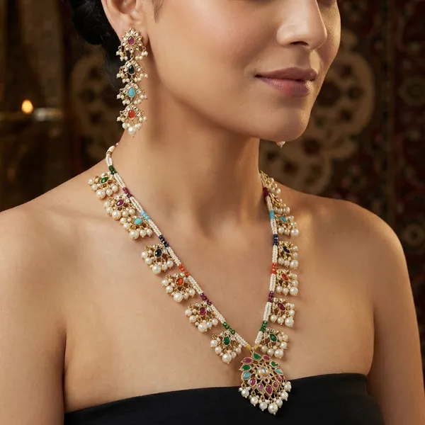 Naintara_Navratan_Premium_Necklace_Set_For_Women