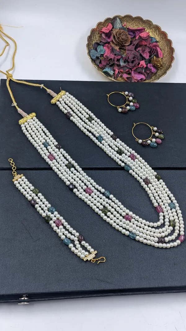Maha_Pearl_Premium_layerd_Haar_Set_with_Bracelet_For_Women