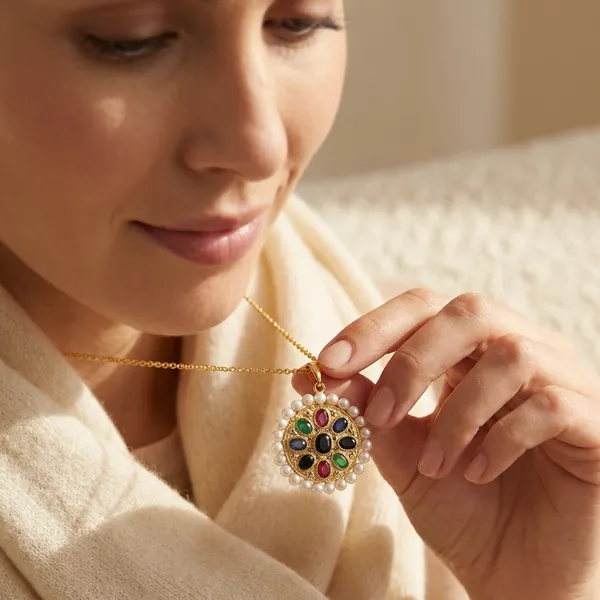 Phool_Navratan_Premium_Pendant_And_Ring_For_Women