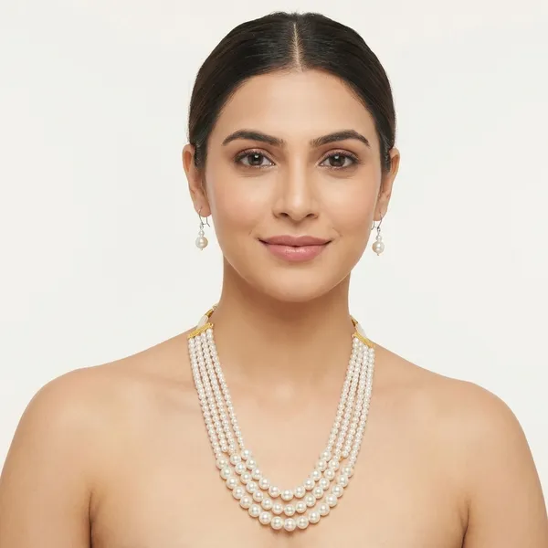 Hansini_Pearl__Premium_layered__Haar_with_Bracelet_For_Women