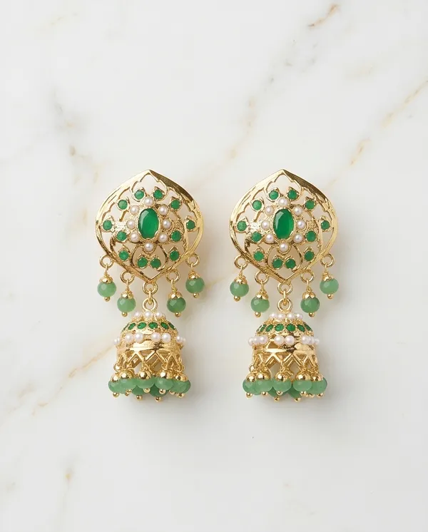 Simra_Emerald_Jhumki