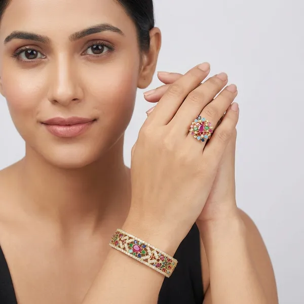 Laila_Multicolour_Premium_Bracelet_And_Ring_For_Women