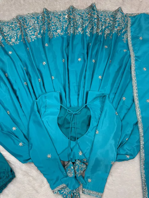 Elegant_TEA_BLUE_Embroidered_Anarkali_Suit_with_Dupatta_&_Palazzo_Set