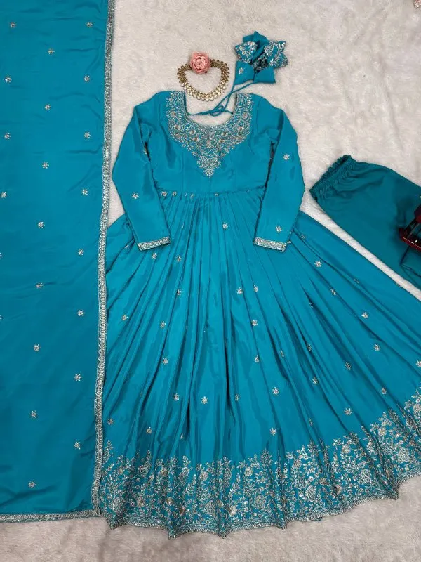 Elegant_TEA_BLUE_Embroidered_Anarkali_Suit_with_Dupatta_&_Palazzo_Set
