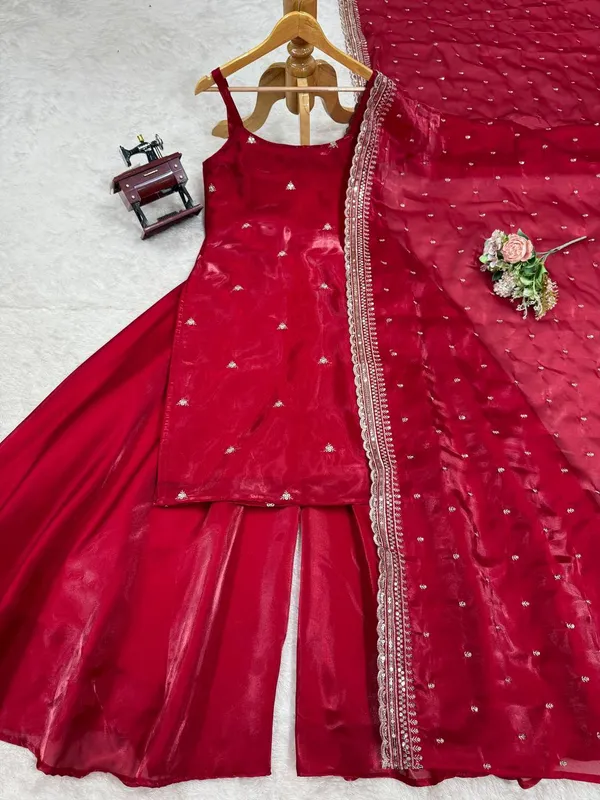 Graceful_Crimson_Red_Kurta_Set_with_Embroidered_Dupatta