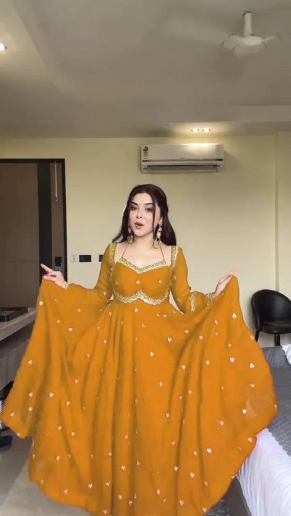 MUSTARD_YELLOW_Anarkali_Graceful_Look