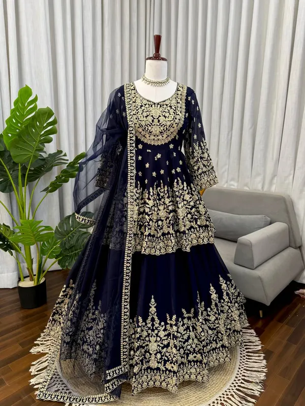FAULK_GEORGETTE_EMBROIDERED_LENGHA_SET