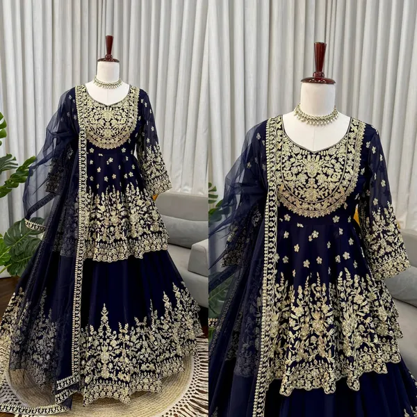 FAULK_GEORGETTE_EMBROIDERED_LENGHA_SET