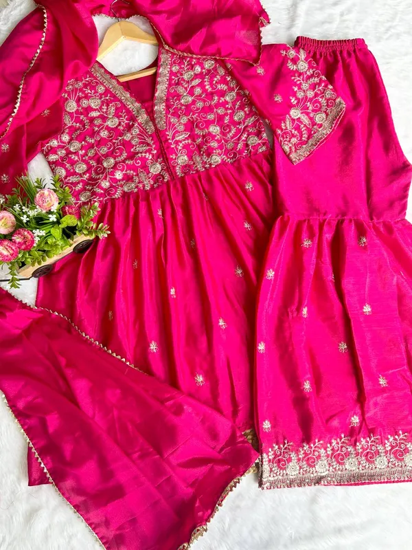 3_PIECES_PINK__DESIGNER_READY_MADE_PAZZO_SET_WITH_DUPATTA