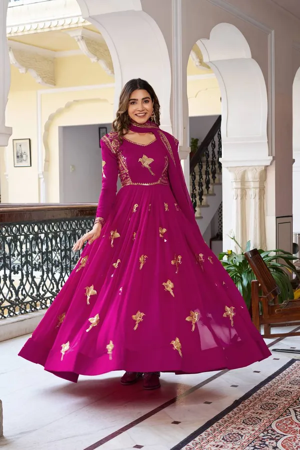 georgette_dark_pink_embroidered_anarkali_suit