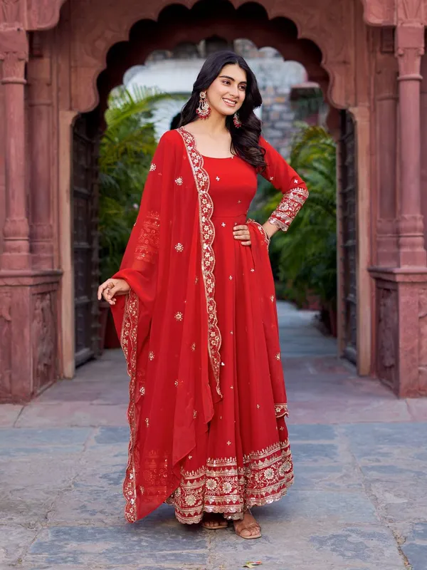 georgette_red_anarkali_gown_with_thread_and_sequin_work