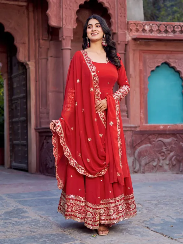 georgette_red_anarkali_gown_with_thread_and_sequin_work