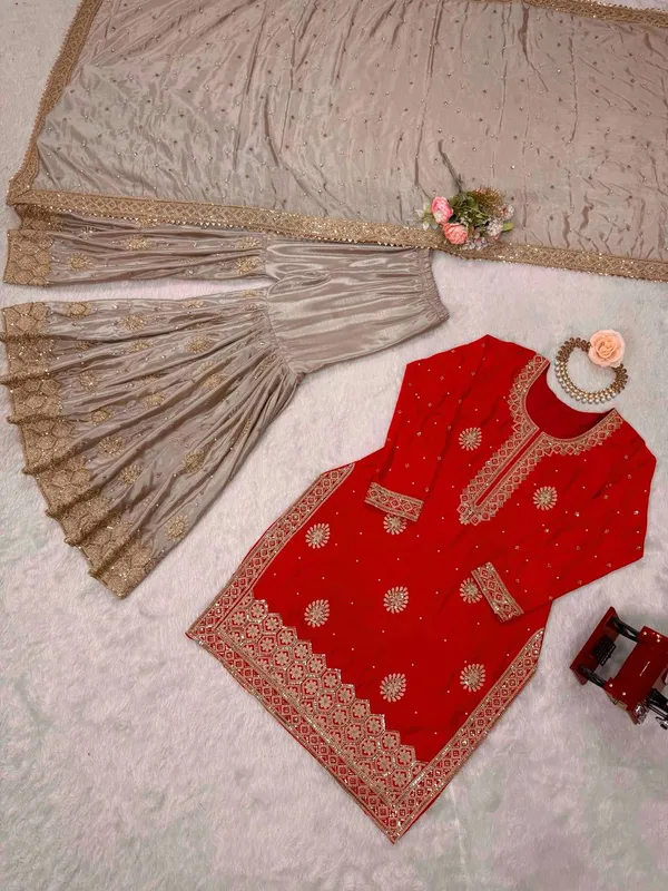 RED_georgette_EMBROIDERED_SHARARA_SUIT_SET