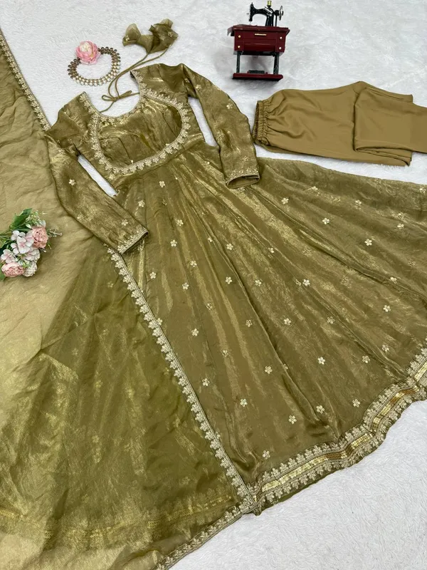 OLIVE_GREEN_Ethnic_Look_with_Elegance