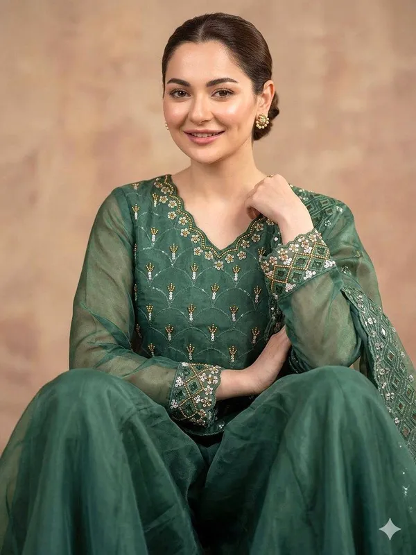 DARK_GREEN_EMBROIDEERED_SHARARA_SUIT