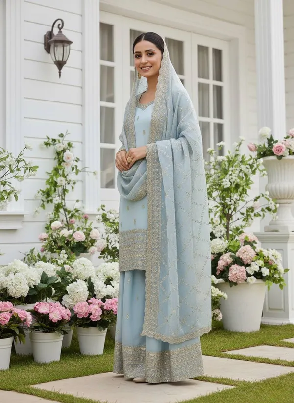 AQUA_BLUE_EMBROIDERED_SILK_KURTA_WITH_PLAZZO_AND_DUPATTA_SET