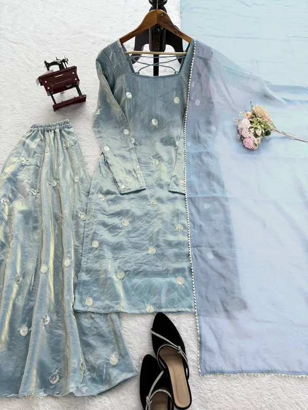 SKY_BLUE_DEIGNER_FANDY_SILK_PLAZO_SET