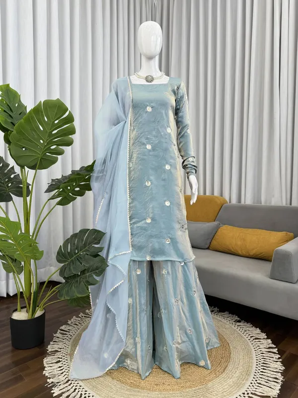 SKY_BLUE_DEIGNER_FANDY_SILK_PLAZO_SET