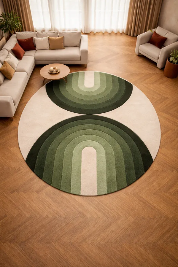 Green_Geometric_Round_Rug_|_Modern_Arch_Pattern_Hand_Tufted_Area_Carpet