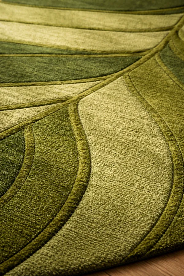 Leaf_Shape_Green_Rug_|_Botanical_Hand_Tufted_Area_Carpet_|_Nature_Inspired_Modern_Home_Decor