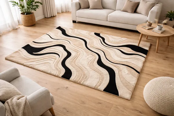 Modern_Abstract_Black_&_Cream_Area_Rug_–_Hand_Tufted_Hi-Low_Texture_|_Soft_Plush_Carpet_for_Living_Room_&_Bedroom_Decor