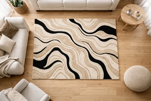 Modern_Abstract_Black_&_Cream_Area_Rug_–_Hand_Tufted_Hi-Low_Texture_|_Soft_Plush_Carpet_for_Living_Room_&_Bedroom_Decor
