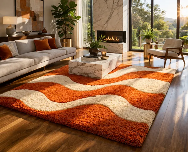 Retro_70s_Orange_Cream_Hand_Tufted_Rug_|_Plush_Abstract_Shag_Rug_for_Bedroom_&_Living_Room