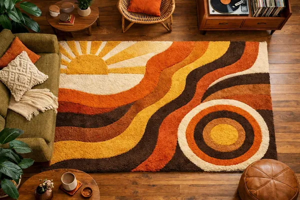 Retro_70s_Sunburst_Abstract_Rug_|_Orange_Brown_Geometric_Hand_Tufted_Area_Carpet