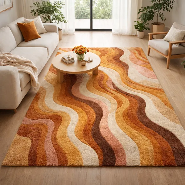 Retro_Wave_Abstract_Area_Rug_|_Orange_Brown_Mid_Century_Hand_Tufted_Carpet_for_Living_Room