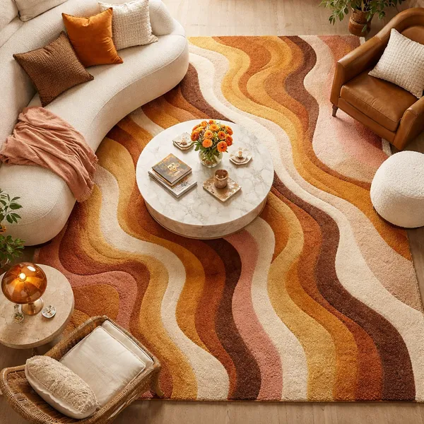 Retro_Wave_Abstract_Area_Rug_|_Orange_Brown_Mid_Century_Hand_Tufted_Carpet_for_Living_Room