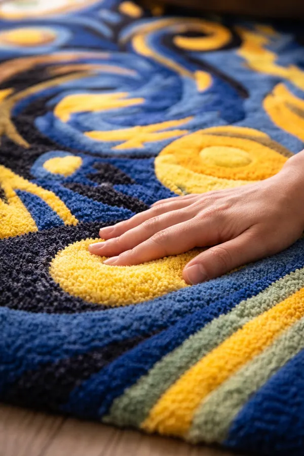 Starry_Night_Inspired_Blue_Abstract_Rug_|_Artistic_Hand_Tufted_Modern_Living_Room_Carpet__Meta_Description