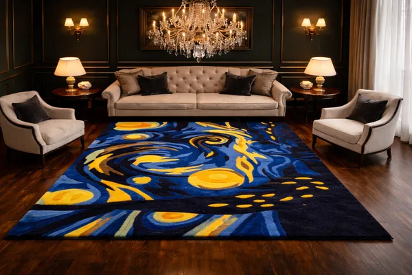 Starry_Night_Inspired_Blue_Abstract_Rug_|_Artistic_Hand_Tufted_Modern_Living_Room_Carpet__Meta_Description