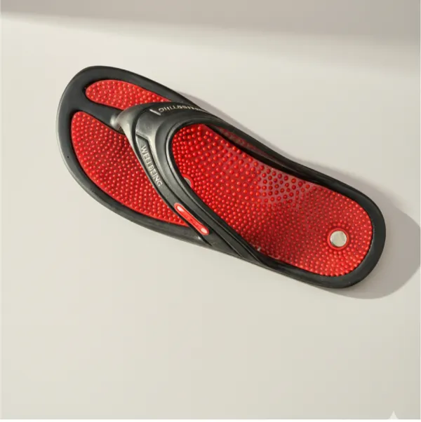 Red_And_Black_Acupressure_Massage_Slippers_With_Magnetic_Therapy