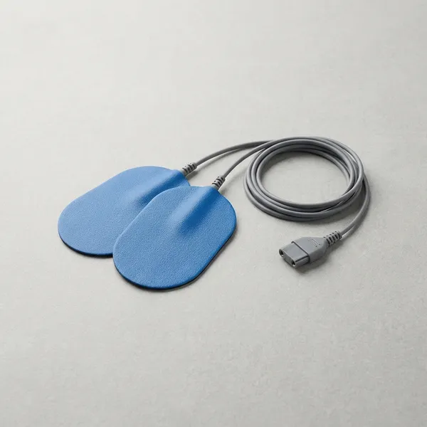 Blue_Reusable_SelfAdhesive_Tens/Ems_Electrode_Pads_(Pair)_With_Wire_Cables
