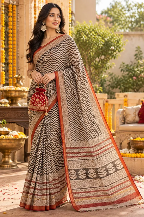 Beige_Hand_Block_Printed_Kota_Doria_Cotton_Saree_