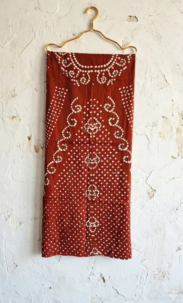 Brown_Cotton_Bandhani/Bandhej_Suit_Dress_Materials_Women