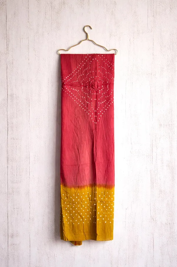 Green_Cotton_Bandhani/Bandhej_Suit_Dress_Materials_Women