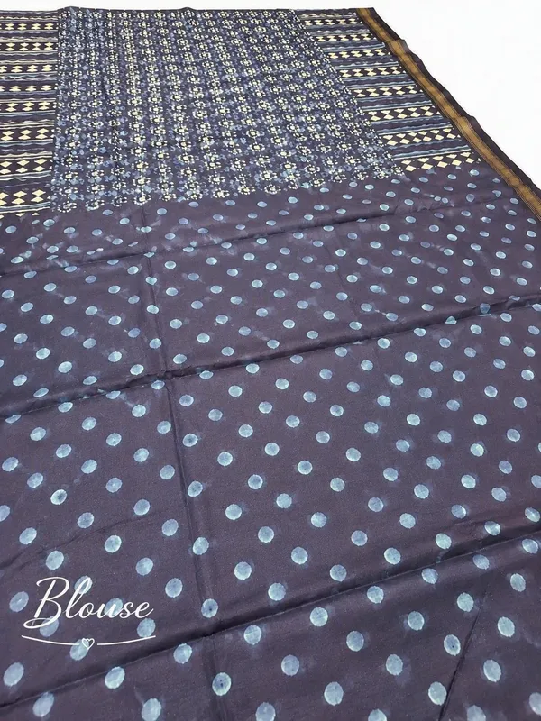 Indigo_Hand_Block_Printed_Maheshwari_Silk_Saree_