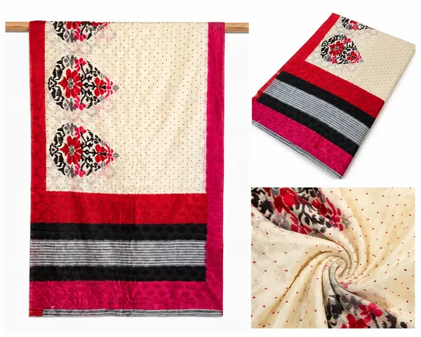 Ivory_Red_Festive_Faux_Banarsi_Silk_Paisley_Saree_