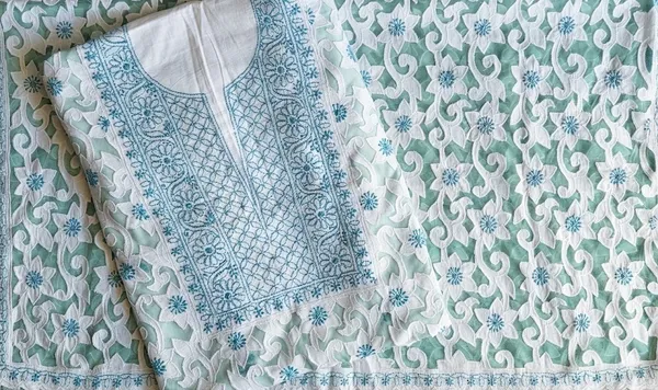 Noor_Chikankari_Applique_2pc_Suit_Dress_Material_Ivory_Aqua_Women