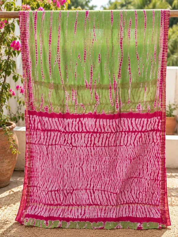 Green_and_Pink_Hand_Block_Printed_Kota_Doria_Cotton_Saree_