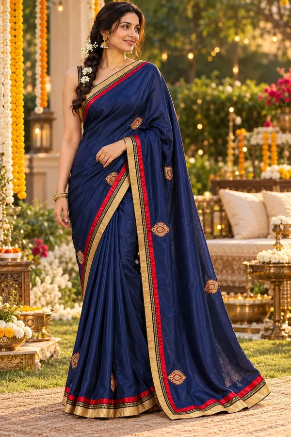 Peacock_Blue__Festive_Faux_Georgette_Paisley_Saree_