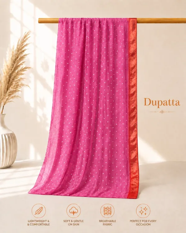 Pink_Cotton_Bandhani/Bandhej_Suit_Dress_Materials_Women