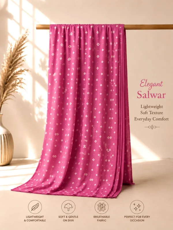 Pink_Cotton_Bandhani/Bandhej_Suit_Dress_Materials_Women